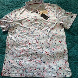 Obla Golf Dry Fit Short Sleeve Striped Performance Polo Shirt Men's Size XXL.New